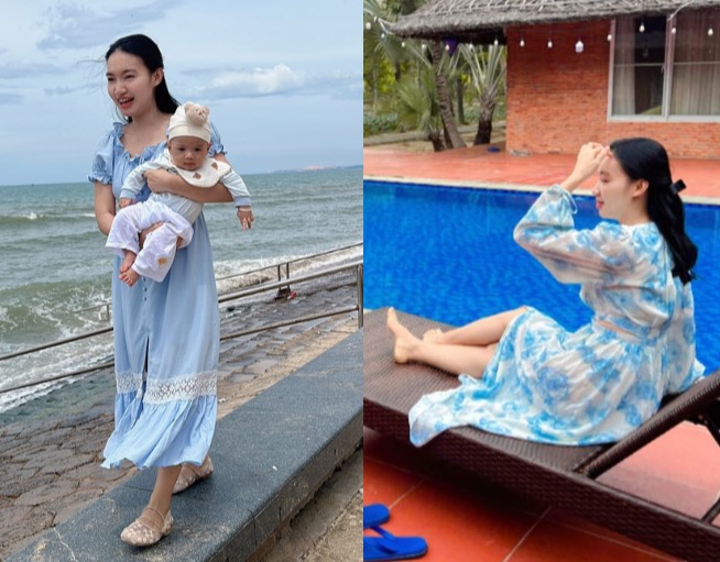 Vợ sao Việt về dáng đẹp bất bại sau sinh: Hot girl Cà Mau gây nhức mắt với đồ xuyên thấu, vợ trẻ Quang Minh được chồng thưởng nóng - 3