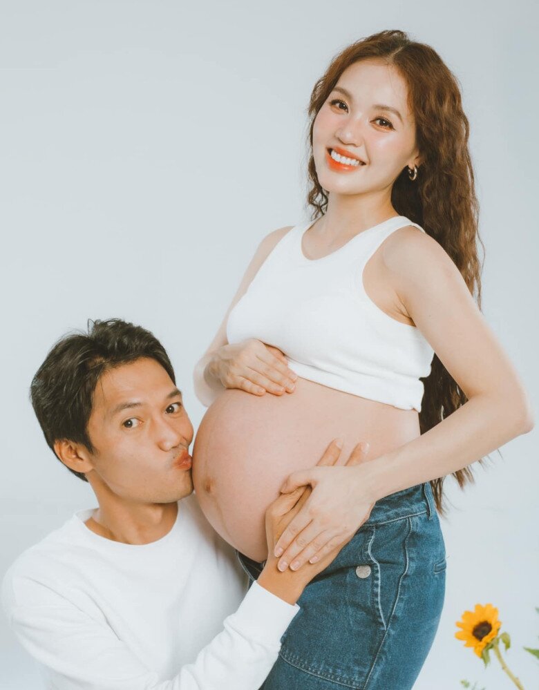 Dàn người đẹp Việt sinh con với chồng là nam thần Vbiz: Thúy Diễm, Ngọc Ánh có con quốc tịch Mỹ, vợ Quang Tuấn càng bầu càng xinh - 13