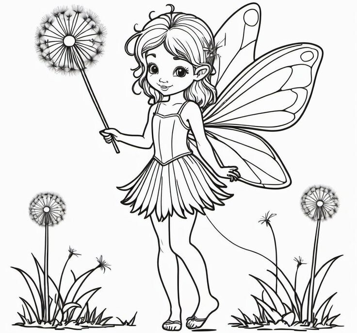 Tặng 20 bức tranh tô màu thiên thần đáng yêu cho bé - 14