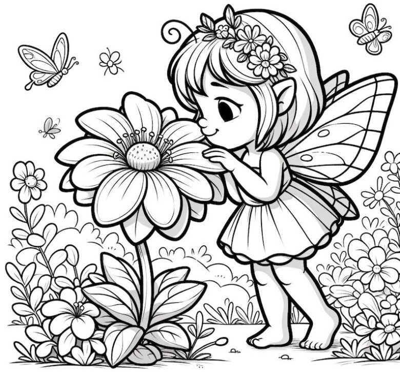 Tặng 20 bức tranh tô màu thiên thần đáng yêu cho bé - 20