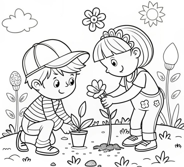 Tranh tô màu 20 hoạt động vui cho bé và bạn bè, bố mẹ làm cùng nhau vào cuối tuần - 1
