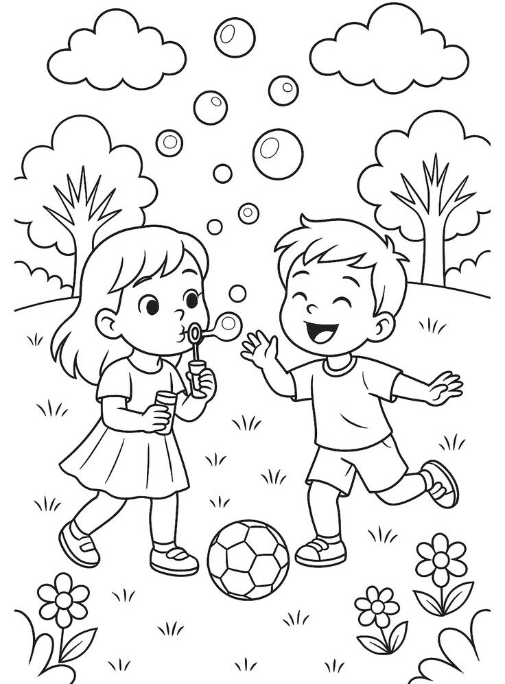 Tranh tô màu 20 hoạt động vui cho bé và bạn bè, bố mẹ làm cùng nhau vào cuối tuần - 14