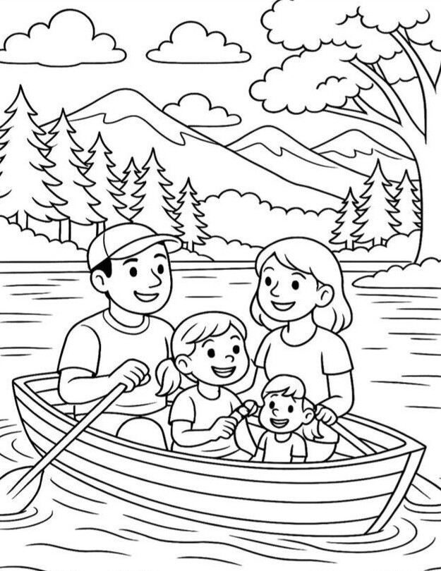Tranh tô màu 20 hoạt động vui cho bé và bạn bè, bố mẹ làm cùng nhau vào cuối tuần - 7