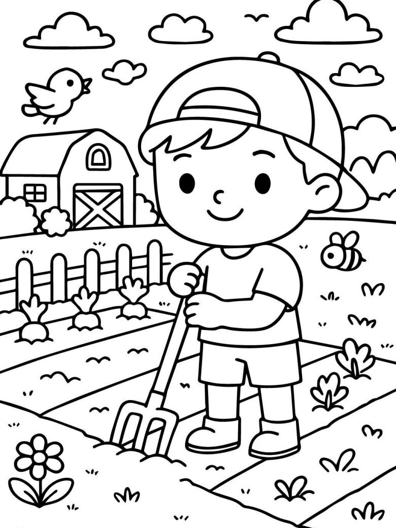Tranh tô màu dạy tập làm việc nhà giúp bố mẹ, nuôi dưỡng tính tự lập - 16