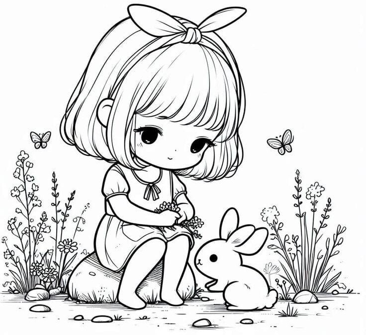 Tranh tô màu bé chơi với thú cưng giúp nuôi dưỡng lòng đồng cảm, gần gũi với các loài vật - 11