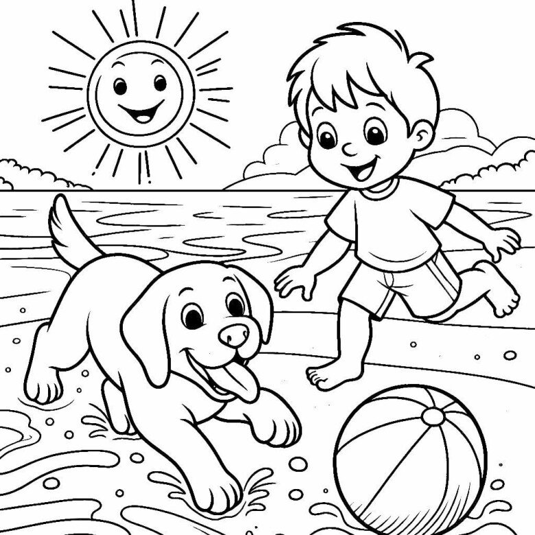 Tranh tô màu bé chơi với thú cưng giúp nuôi dưỡng lòng đồng cảm, gần gũi với các loài vật - 20