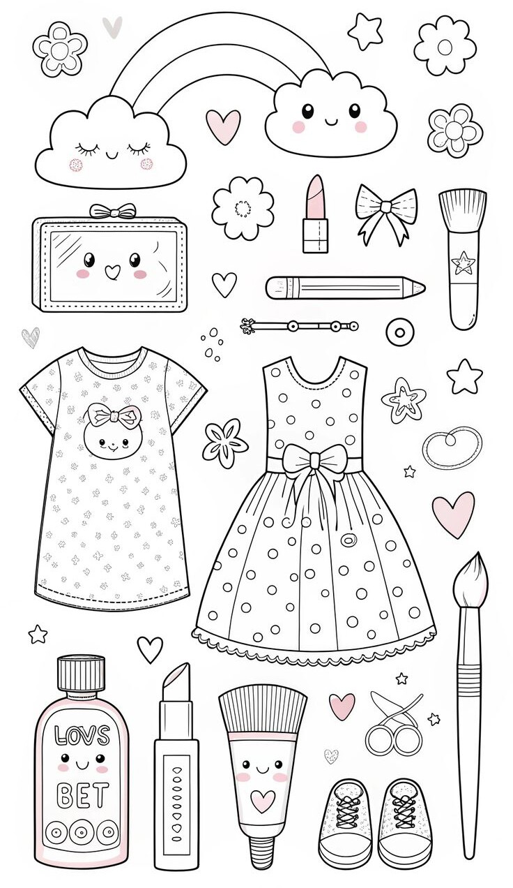 Tranh tô màu nhãn dán quần áo búp bê, các bé thỏa thích sáng tạo - 11