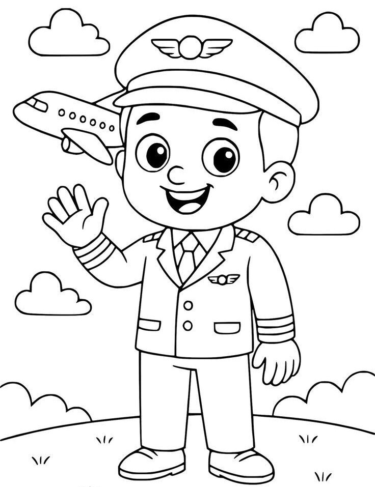 Tranh tô màu các chú công an, bộ đội, nét đẹp hòa bình cho bé - 6