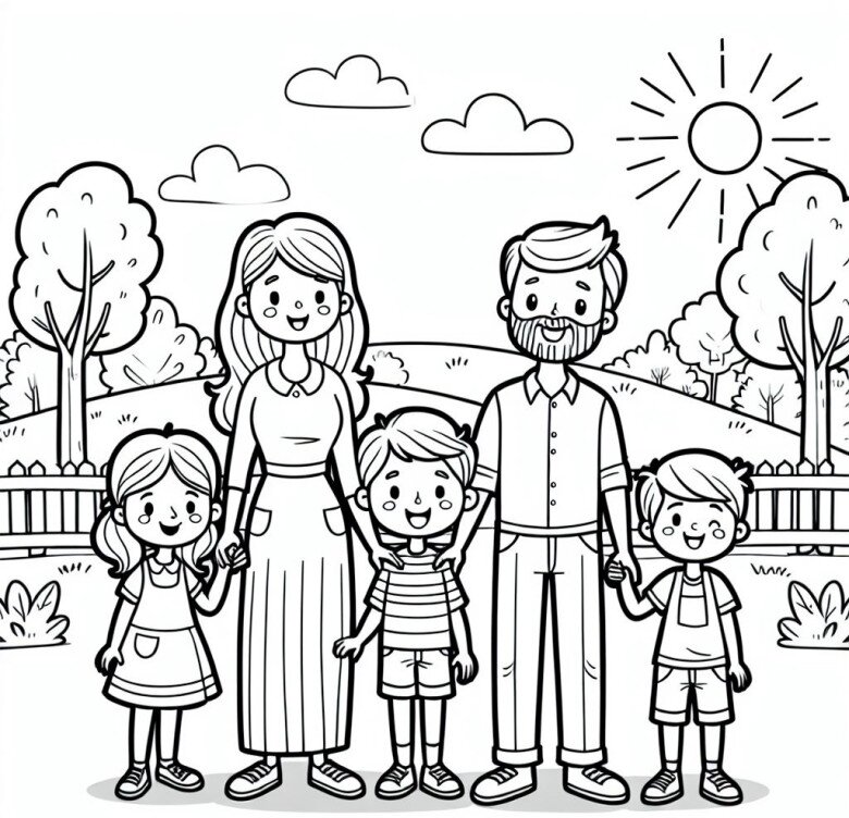 Tranh tô màu các hoạt động vui nên làm vào ngày nghỉ lễ cho bé - 1