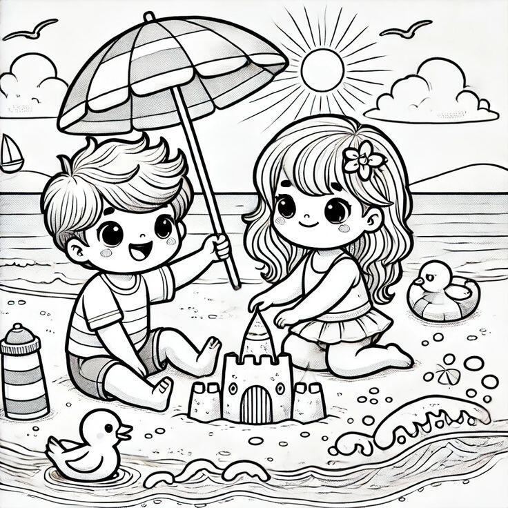 20 tranh tô màu hoạt động vui, trẻ tự tô nên màu sắc cho kỷ niệm đẹp trong tuổi thơ - 10