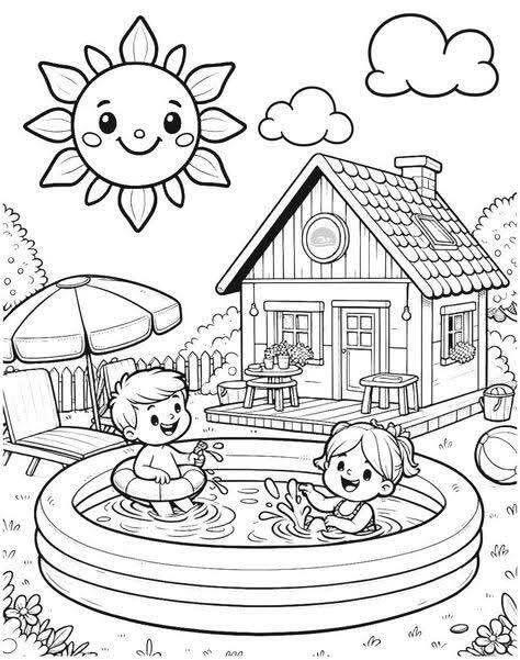 Tranh tô màu các hoạt động vui nên làm vào ngày nghỉ lễ cho bé - 8