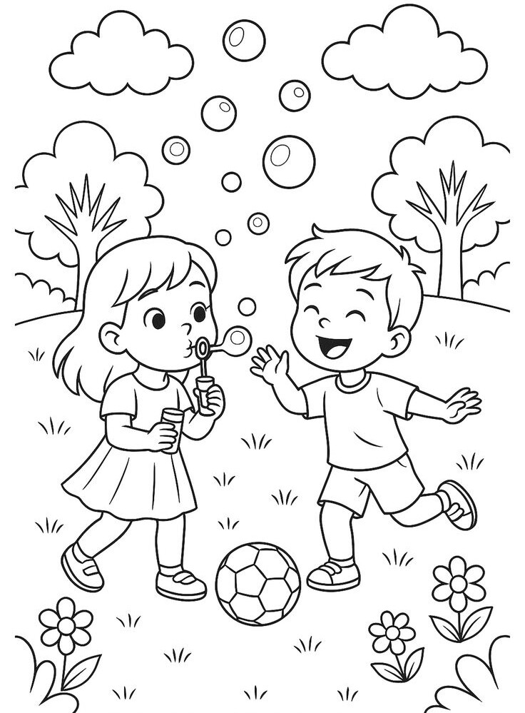 20 tranh tô màu hoạt động vui, trẻ tự tô nên màu sắc cho kỷ niệm đẹp trong tuổi thơ - 12