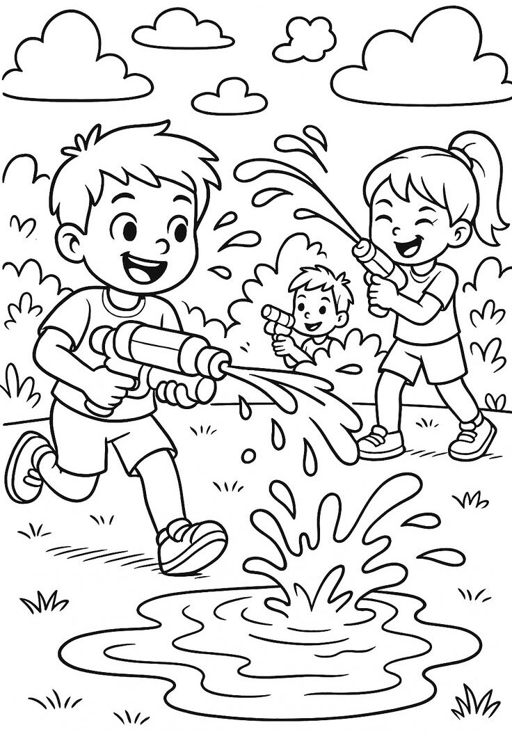 20 bức tranh tô màu về tình bạn, dạy bé biết kết bạn tốt mà chơi - 12