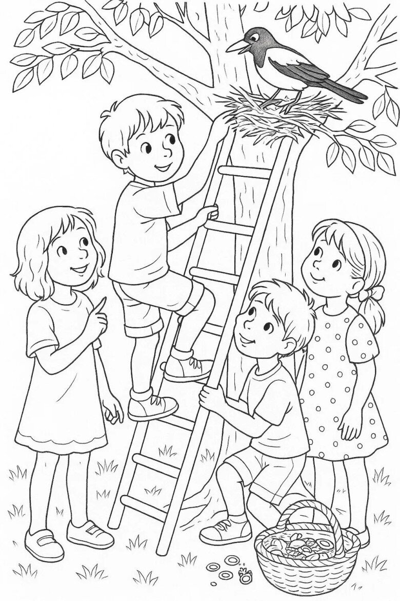 Tranh tô màu các hoạt động vui nên làm vào ngày nghỉ lễ cho bé - 12
