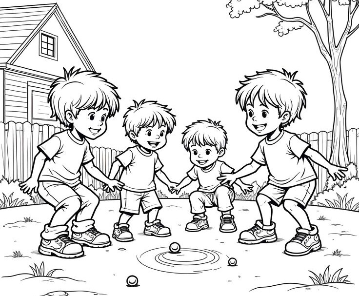 20 bức tranh tô màu về tình bạn, dạy bé biết kết bạn tốt mà chơi - 15