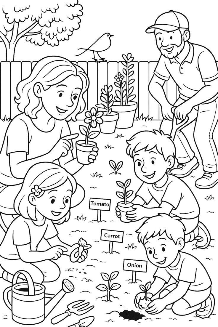 Tranh tô màu các hoạt động vui nên làm vào ngày nghỉ lễ cho bé - 13
