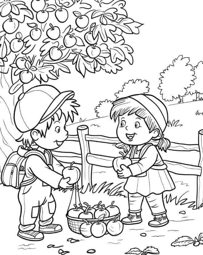20 bức tranh tô màu về tình bạn, dạy bé biết kết bạn tốt mà chơi - 2