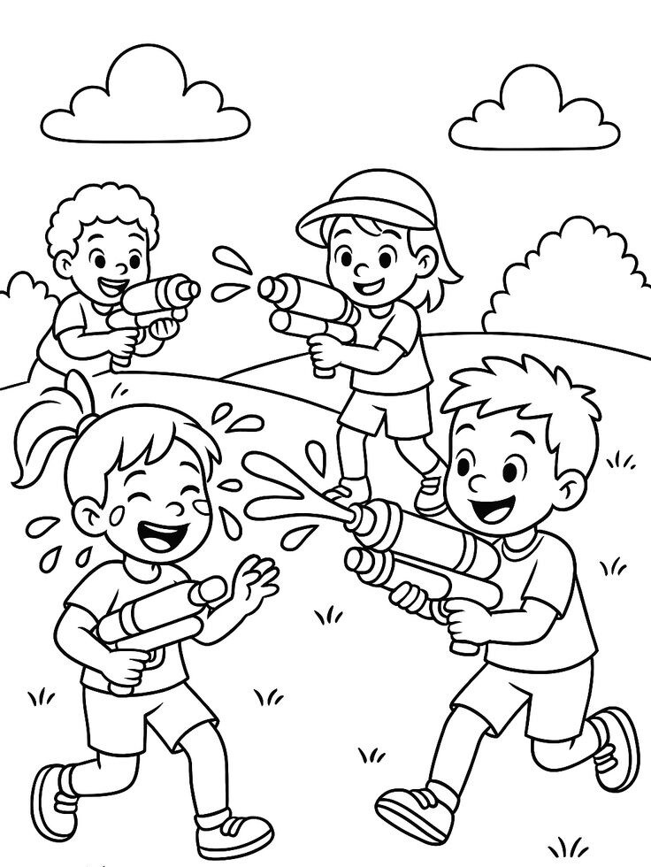 Tranh tô màu các hoạt động vui nên làm vào ngày nghỉ lễ cho bé - 19