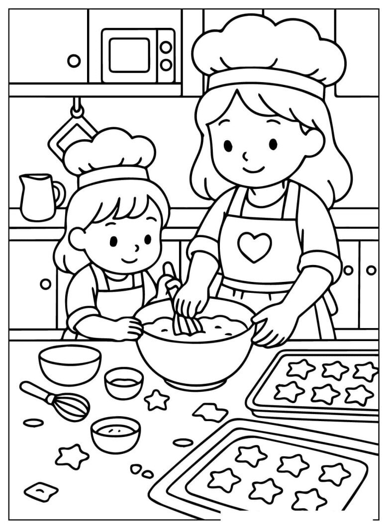 Tranh tô màu các hoạt động vui nên làm vào ngày nghỉ lễ cho bé - 6