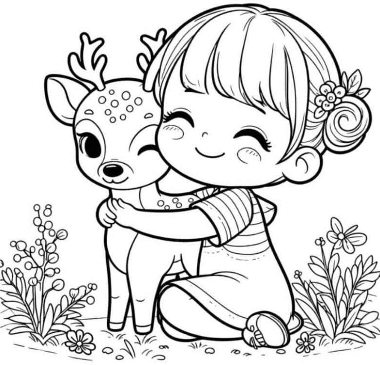 Tặng 20 bức tranh tô màu cho bé gái đa dạng chủ đề, thỏa thích phối màu đáng yêu - 10