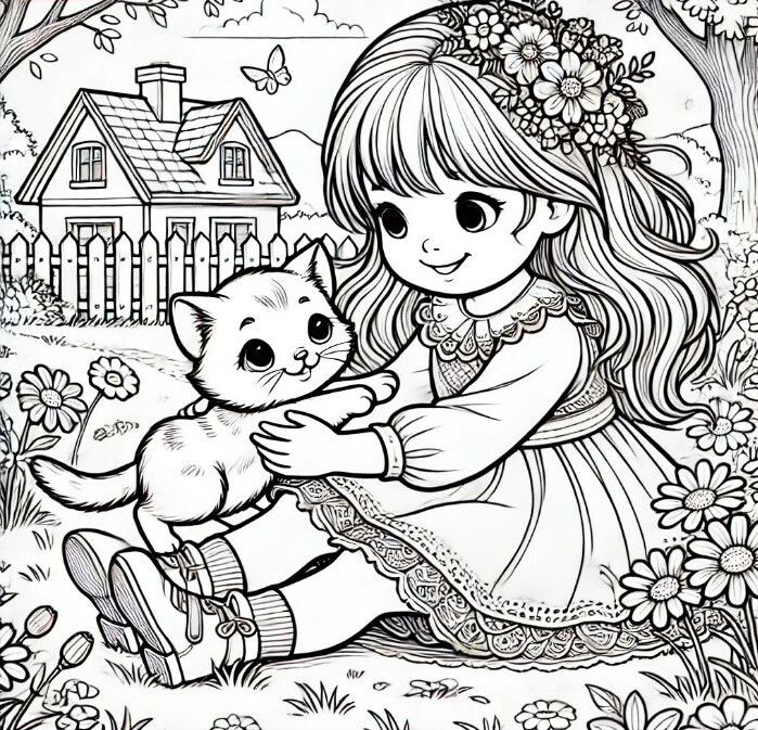 Tặng 20 bức tranh tô màu cho bé gái đa dạng chủ đề, thỏa thích phối màu đáng yêu - 13
