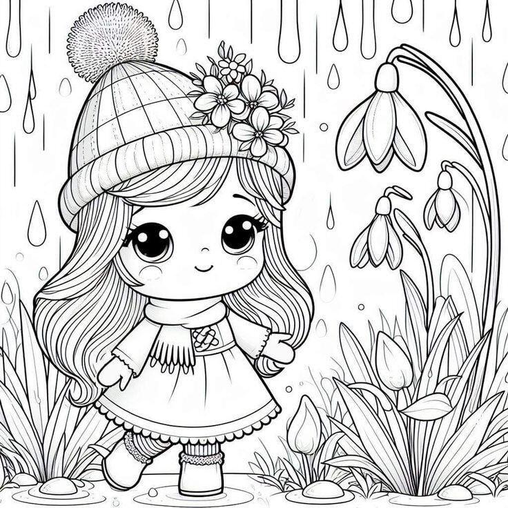 Tặng 20 bức tranh tô màu cho bé gái đa dạng chủ đề, thỏa thích phối màu đáng yêu - 15
