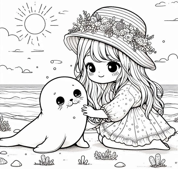 Tặng 20 bức tranh tô màu cho bé gái đa dạng chủ đề, thỏa thích phối màu đáng yêu - 9