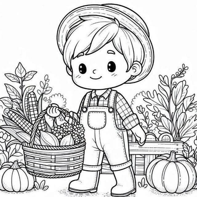 Tranh tô màu rau củ quả cho bé 2 tuổi thỏa thích tập tô - 14