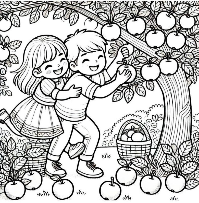Tranh tô màu rau củ quả cho bé 2 tuổi thỏa thích tập tô - 16