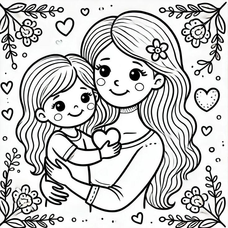 Tranh tô màu &#39;Mẹ yêu con&#34; dạy bé hiểu tình cảm gia đình, nuôi dưỡng lòng biết ơn từ nhỏ - 1
