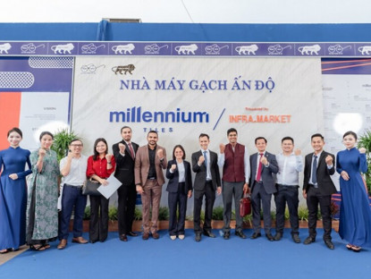 Thông tin doanh nghiệp - Sự kiện ra mắt bùng nổ của "gã khổng lồ" sản xuất gạch Ấn Độ Millennium tại Việt Nam