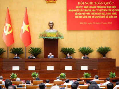 Tin Tức - Sơ kết 1 năm 6 tháng triển khai thực hiện Nghị quyết số 57-NQ/TW ngày 22/12/2024 của Bộ Chính trị