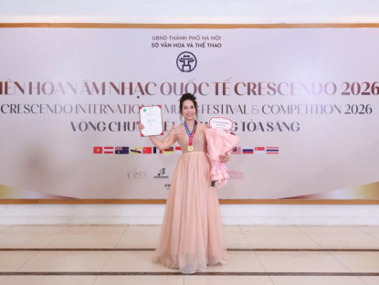 Âm nhạc - Nguyễn Hoàng Tịnh Uyên giành Giải Vàng tại Liên hoan Âm nhạc Quốc tế Crescendo 2026