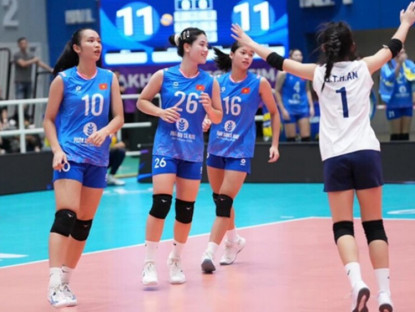 Thể thao - Phụ công 1m83 giúp bóng chuyền nữ U18 Việt Nam thắng đậm ở giải châu Á, đấu Trung Quốc tứ kết