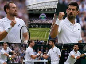 Video tennis Djokovic - Safiullin: Tie-break đỉnh cao (Wimbledon)