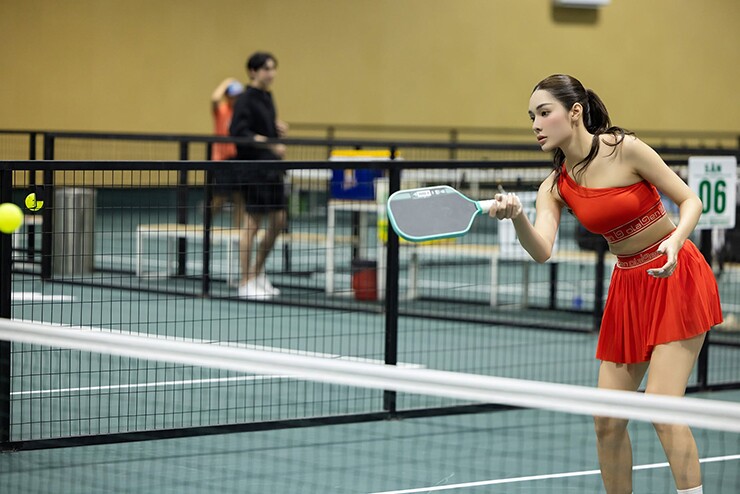 Dàn người đẹp nóng bỏng tung hoành giải pickleball toàn sao, siêu mẫu Kỳ Hân có danh hiệu - 4