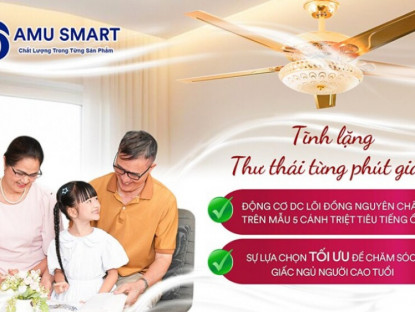 Thông tin doanh nghiệp - Quạt trần đèn AMU Smart: Giải pháp làm mát tiết kiệm cho mùa hè 2026