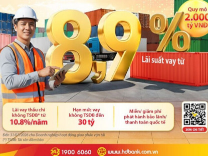 Thông tin doanh nghiệp - Lãi suất từ 7,2%/năm, HDBank tung loạt ưu đãi lớn cho doanh nghiệp