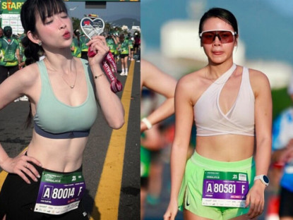 Thể thao - Hot girl võ thuật Châu Tuyết Vân đọ sắc cùng dàn người đẹp chạy marathon