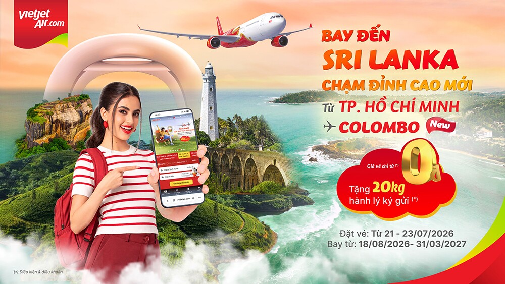 Cùng Vietjet khám phá Sri Lanka, tận hưởng giá vé chỉ từ 0 đồng cùng 20kg hành lý miễn phí - 3