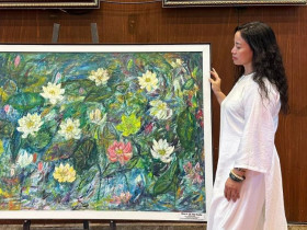 Họa sĩ Lê Thu Huyền - hội họa vượt ra ngoài ranh giới của hình tượng và trừu tượng