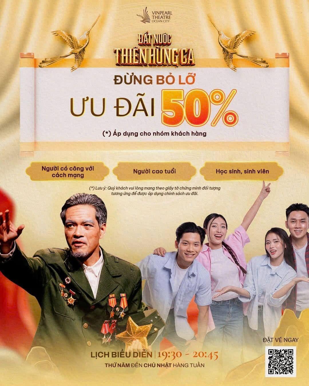 Vingroup tặng 50% giá vé show “Đất Nước Thiên Hùng Ca” – tri ân người có công, người cao tuổi và học sinh, sinh viên - 1