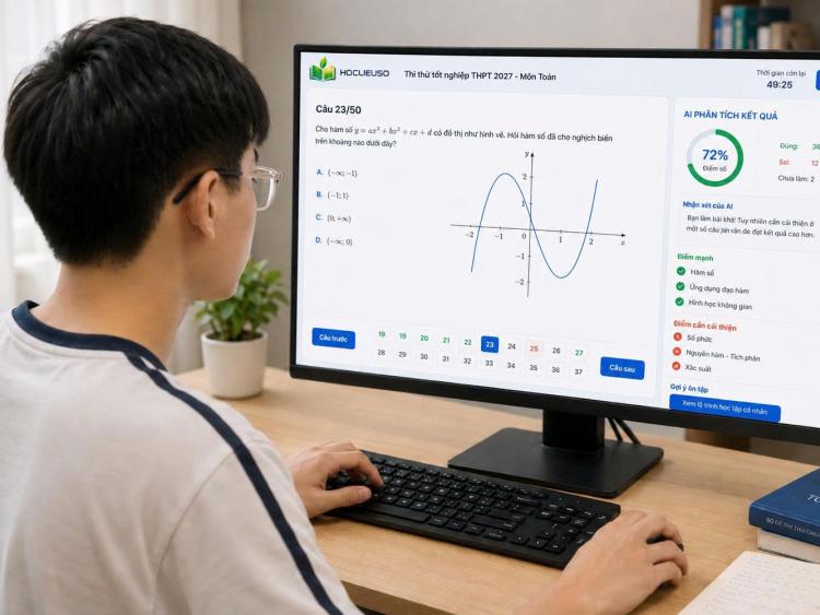 Lộ trình thi THPT trên máy tính từ năm 2027: 2K9 bứt phá nhờ AI và ngân hàng đề chuẩn hóa