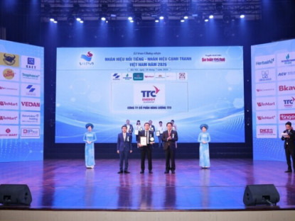 Thông tin doanh nghiệp - TTC Energy được vinh danh Top 50 Nhãn hiệu Nổi tiếng Việt Nam 2026 - khẳng định vị thế thương hiệu năng lượng sạch