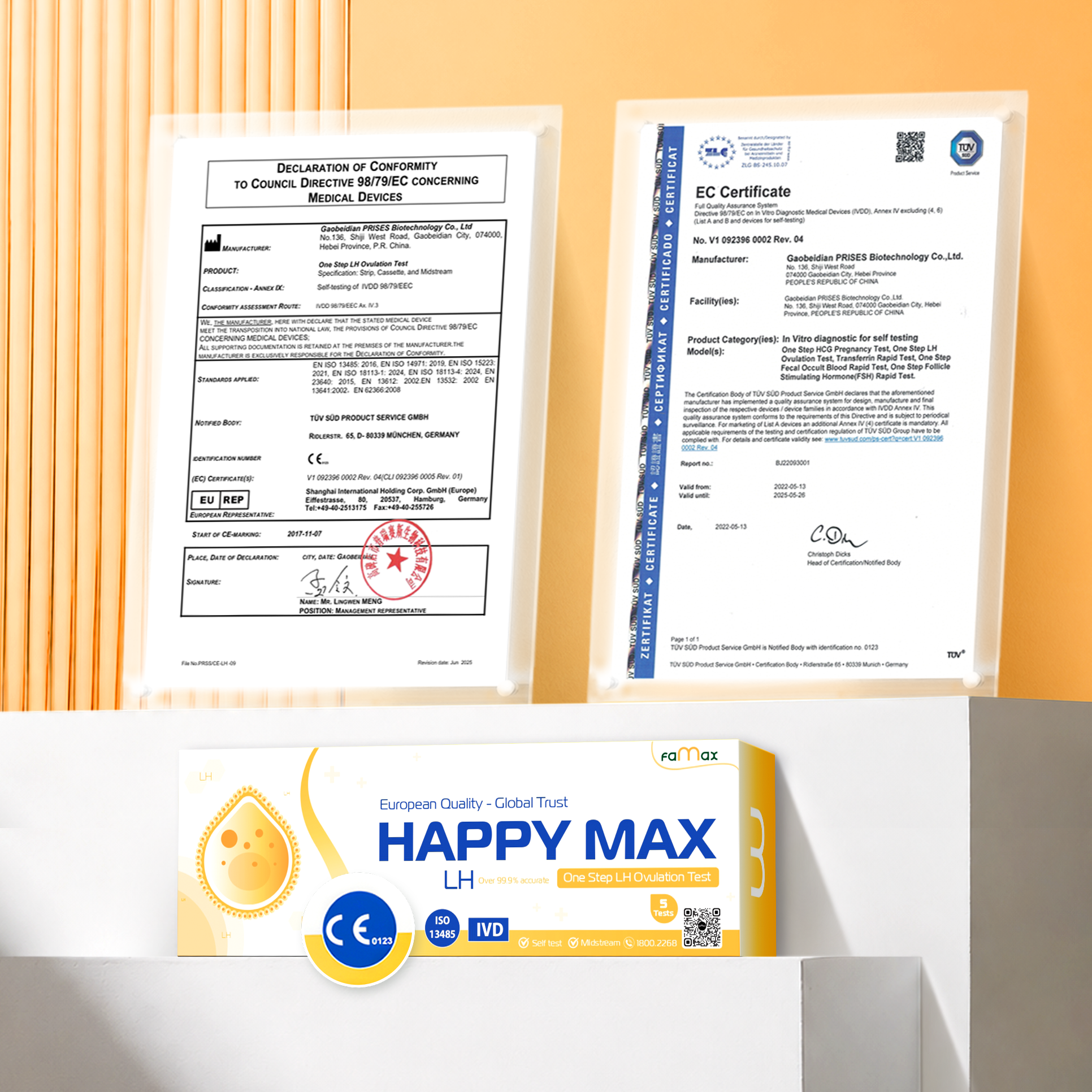 Happy Max LH - Bút thử rụng trứng tiêu chuẩn CE 0123, được TÜV SÜD (Đức) chứng nhận - 1