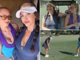 2 kiều nữ golf so kè 