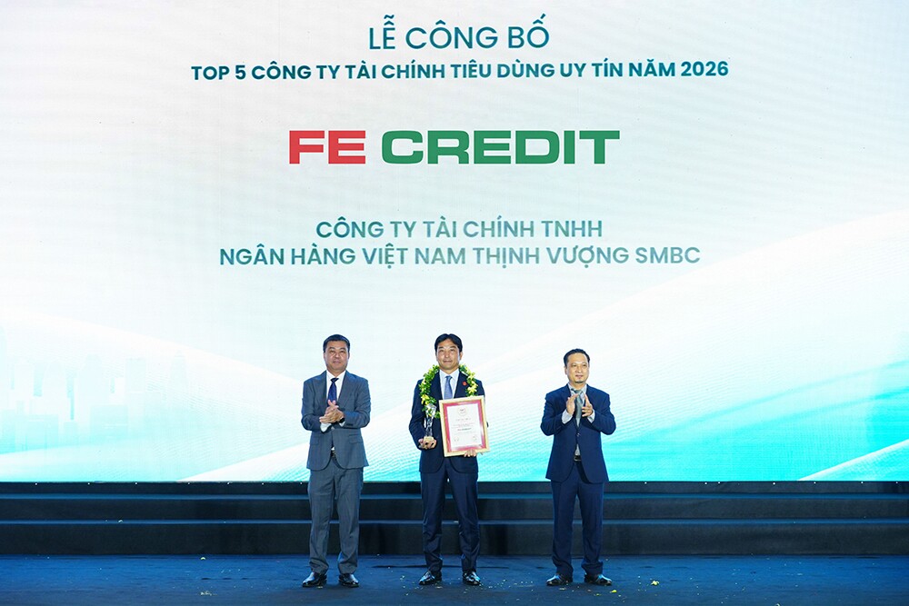 Năm thứ 3 liên tiếp, FE CREDIT giữ vị trí dẫn đầu “Top 5 Công ty Tài chính tiêu dùng uy tín 2026” - 1