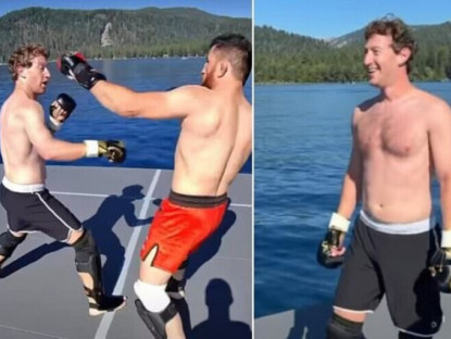 Thể thao - "Ông trùm" Facebook đánh nhau tơi bời với nhà vô địch UFC, đạp đối thủ xuống hồ nước