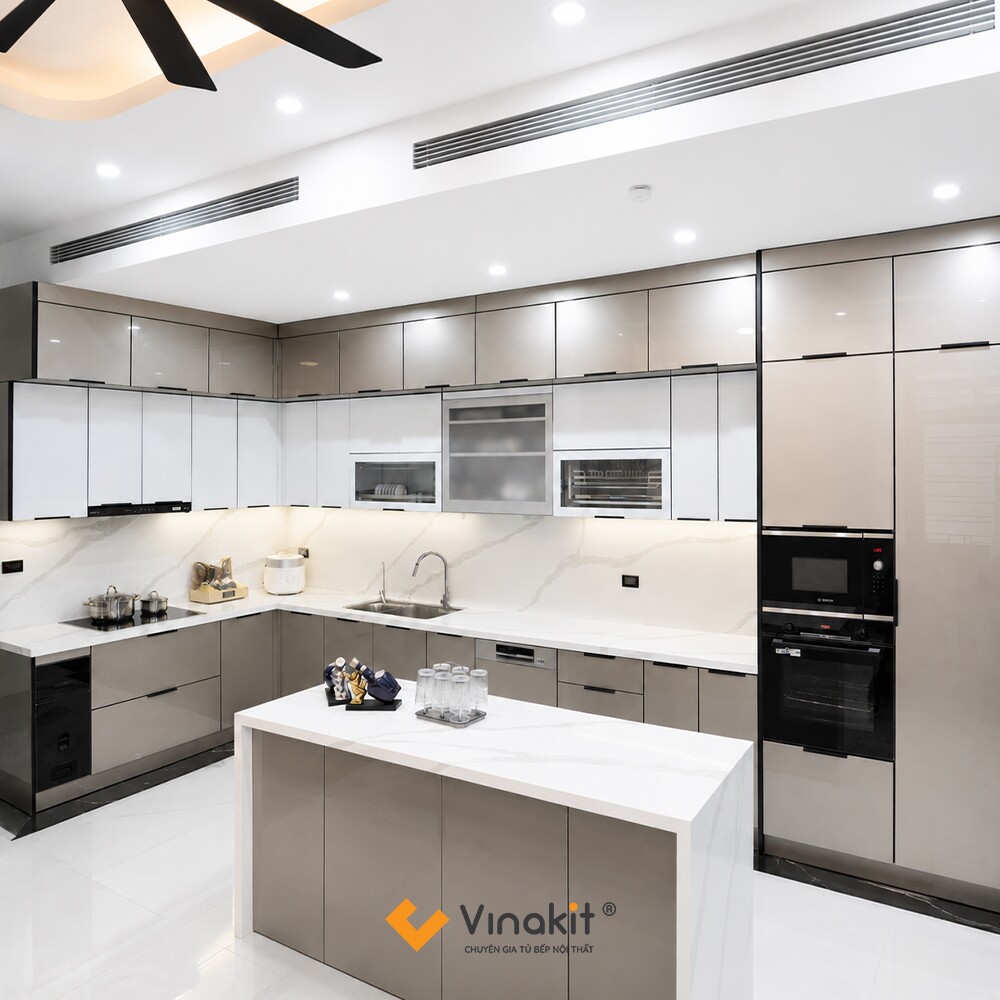 Tủ bếp inox Quốc dân Vinakit - Siêu phẩm Tủ bếp inox chất lượng cao cho mọi gia đình Việt - 1