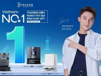 Thông tin doanh nghiệp - Ecovacs được công bố là thương hiệu Robot hút bụi bán chạy số 1 thị trường Việt Nam năm 2025-2026